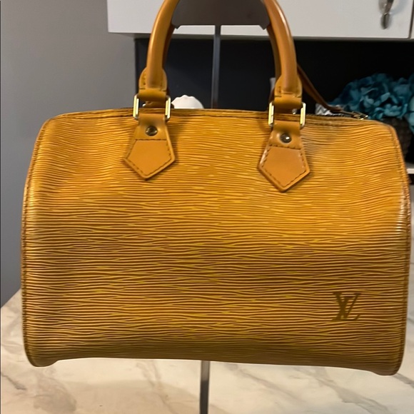 Louis Vuitton Yellow Epi Speedy 25 Hand Bag - Picture 2 of 16